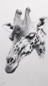 Giraffe Portrait Art