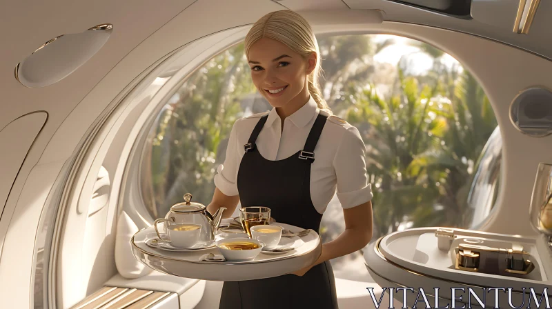 AI ART In-flight Luxury Tea Experience