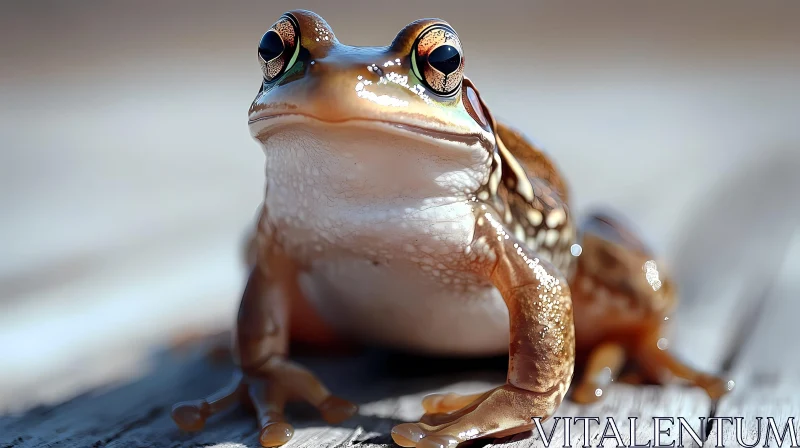 Frog Close-Up AI Image