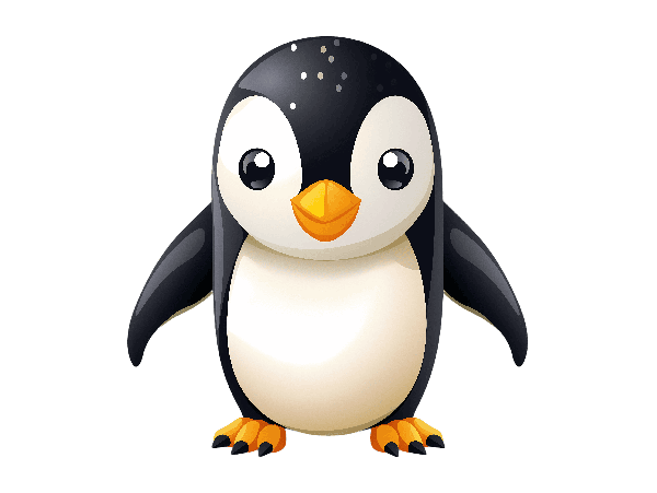 Adorable Penguin T-Shirt Graphic POD Design