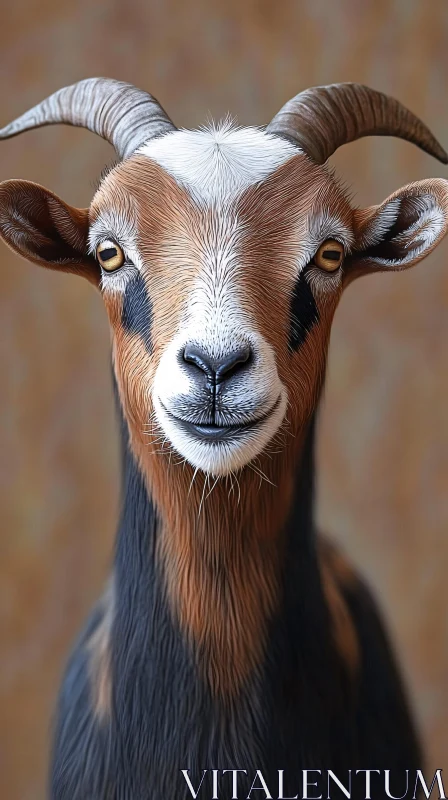 AI ART Realistic Goat Art