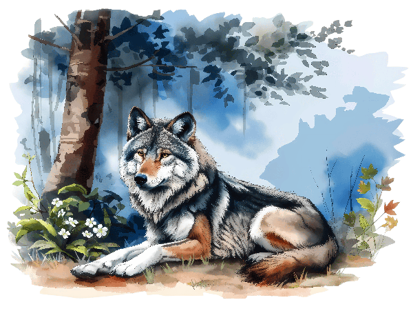 Artistic Wolf in Nature T-Shirt