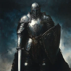 Medieval Knight with Sword and Shield