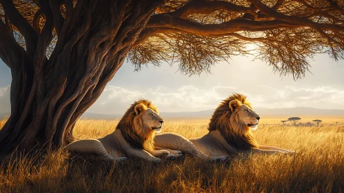 Resting Lions