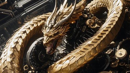 Golden Clockwork Dragon