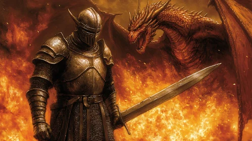 Armored Knight vs Fiery Dragon