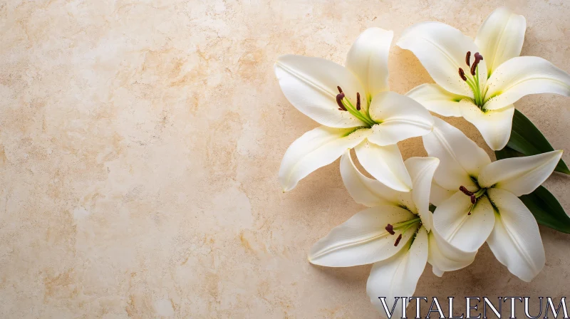 AI ART Graceful White Lilies