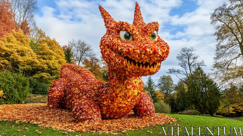 AI ART Leaf Dragon Sculpture