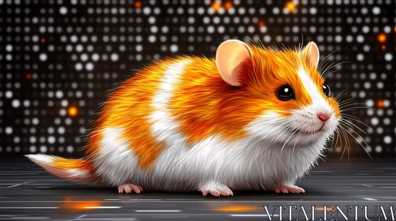 AI ART Adorable Hamster with Orange and White Fur