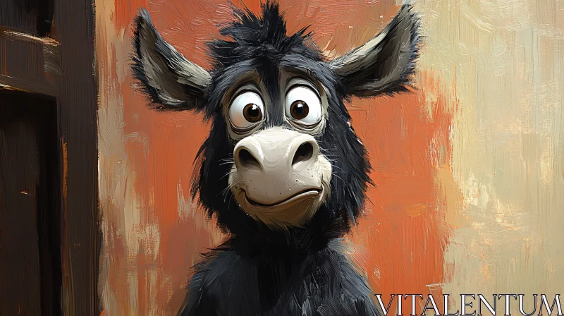 Curious Donkey Art AI Image