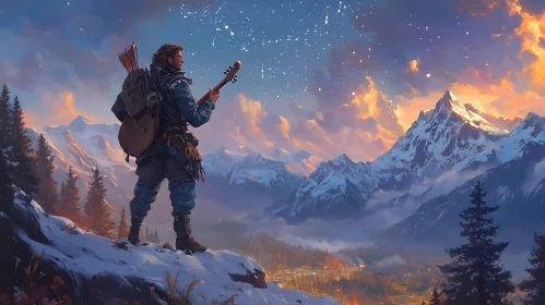 Snowy Peak Guitarist