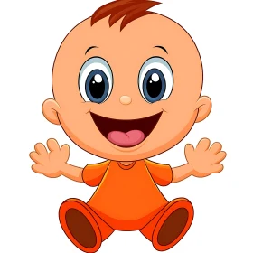 Smiling Baby Character Art