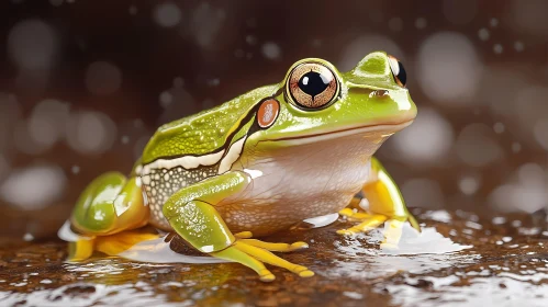 Green Frog Portrait