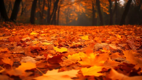 Fallen Leaves on Forest Ground