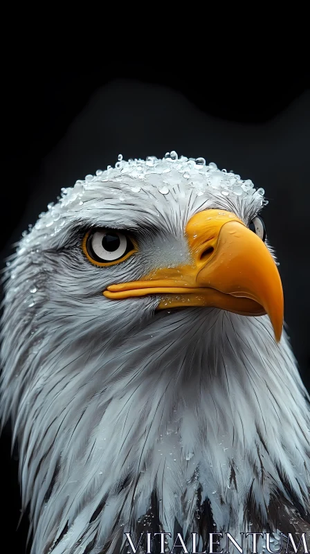 Eagle in Detailed Close-Up AI Image