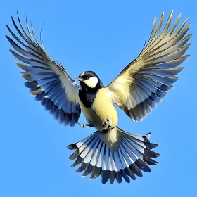 Soaring Bird with Open Wings