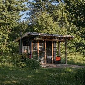 Serene Wooden Cabin in Nature