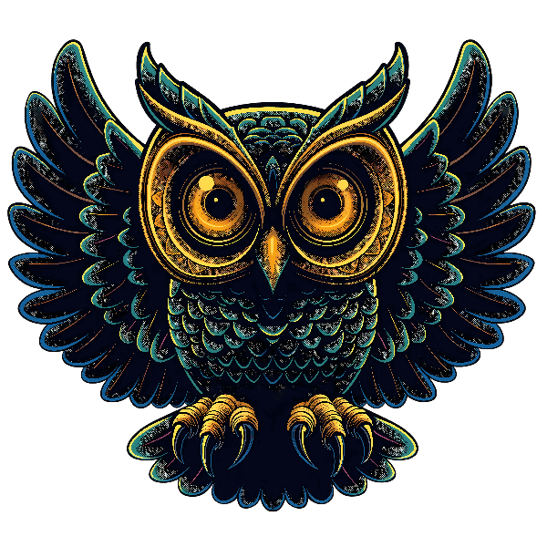 Majestic Owl Art for Clothing POD Design