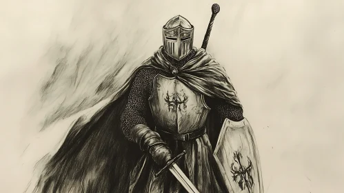 Armored Knight Drawing