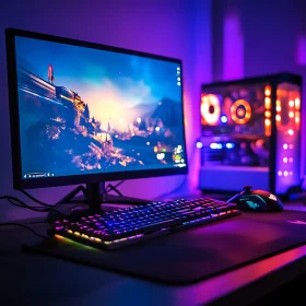 Colorful Gaming Room with RGB Components