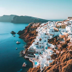 Aegean Paradise: Santorini's White Buildings