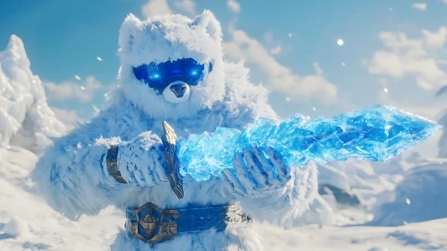 Winter Warrior: Yeti with Crystalline Blade