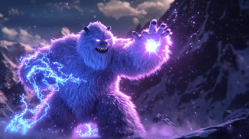 Enchanted Yeti with Lightning Powers