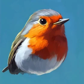 Illustration of a European Robin