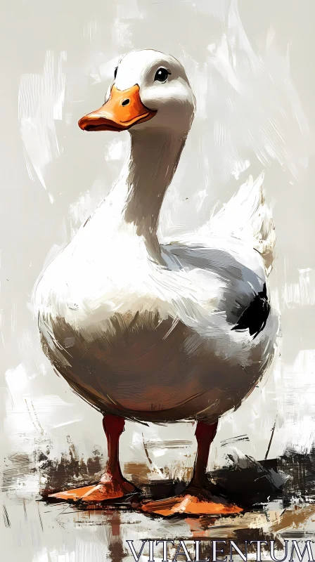 Artistic Duck Representation AI Image