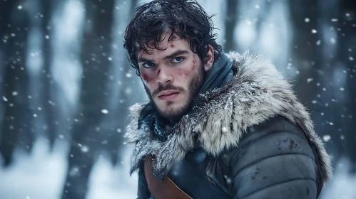 Winter's Gaze: A Portrait of Resilience