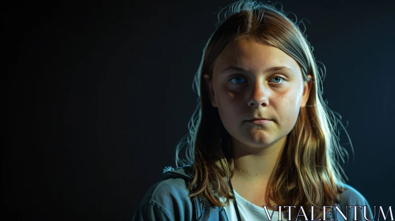 AI ART Greta Thunberg Environmentalist Portrait