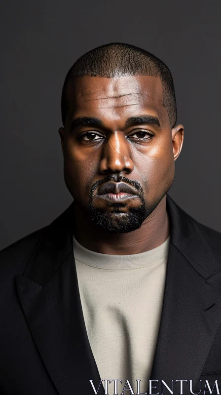 Kanye West Formal Portrait AI Image