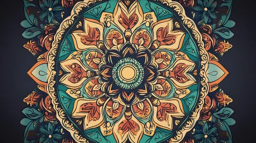 Abstract Floral Mandala Pattern