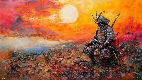 Warrior in Sunset