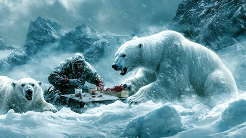 Arctic Encounter: A Meal with Polar Bears