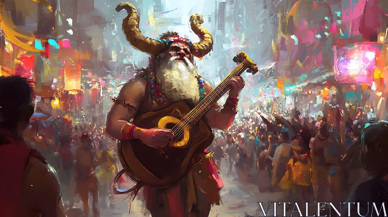 Festival Guitar Player AI Image