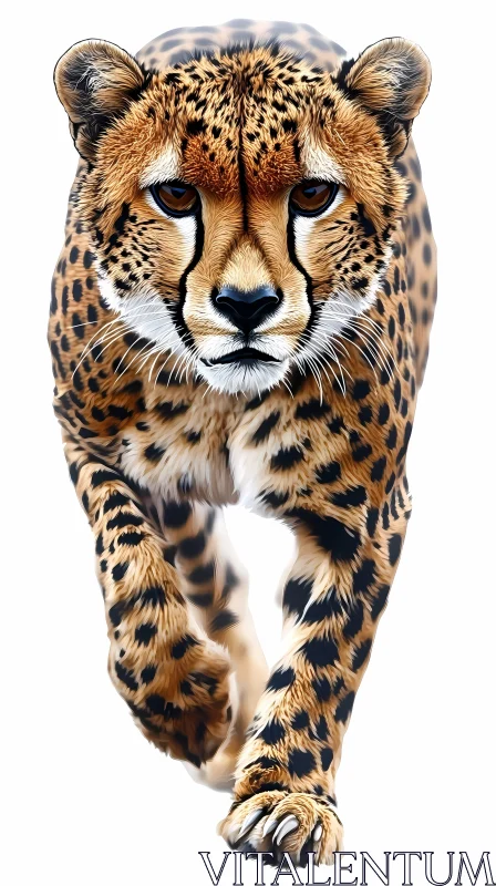 Elegant Cheetah Stride AI Image