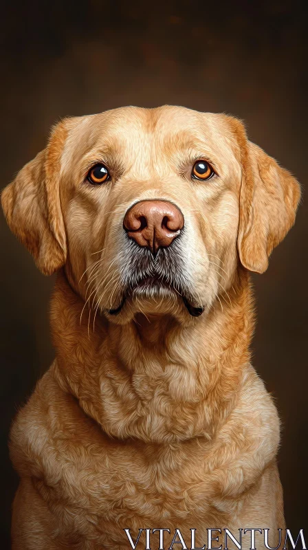 Artistic Dog Portrait AI Image