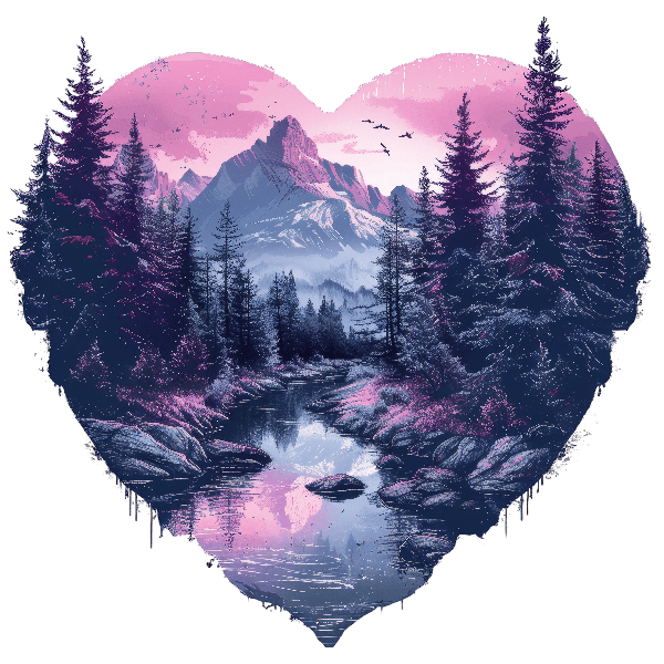 Nature-Inspired Heart Design