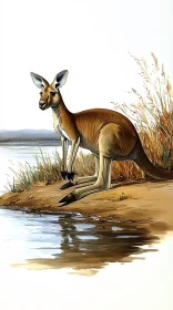 Kangaroo by the Lake