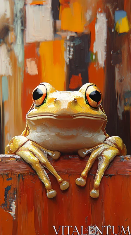 Colorful Frog Art AI Image