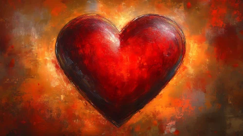 Passionate Heart in Abstract Expression