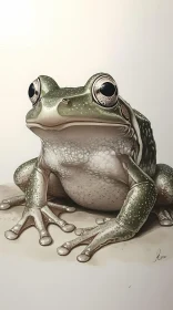Realistic Frog on a Rock