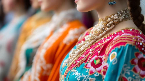 Colorful Dresses and Jewelry