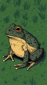 Artistic Frog in Nature