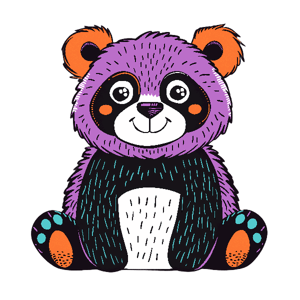 Playful Panda Illustration