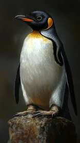 Proud Penguin on Rock