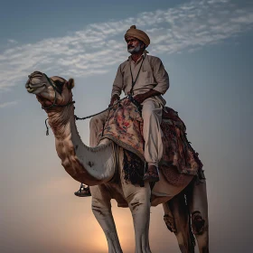 Desert Rider at Sunset