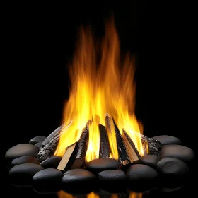 Warm Flames of Campfire