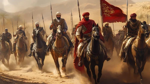 Desert Warriors on Horseback